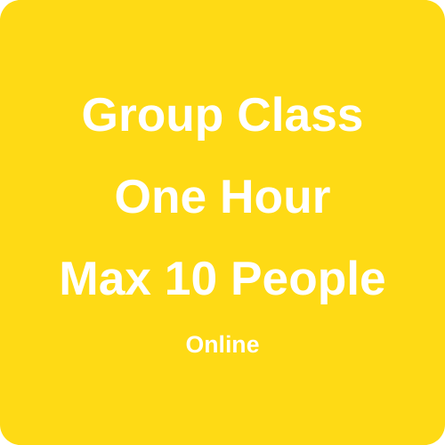 Professional Online Group Classes - One Hour, Max 10 People