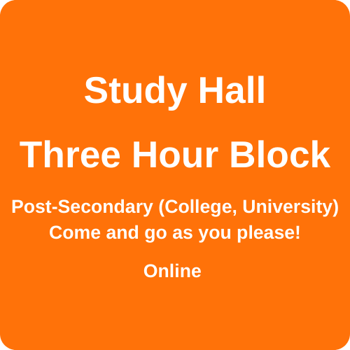 Post-Secondary Study Hall - Three Hours